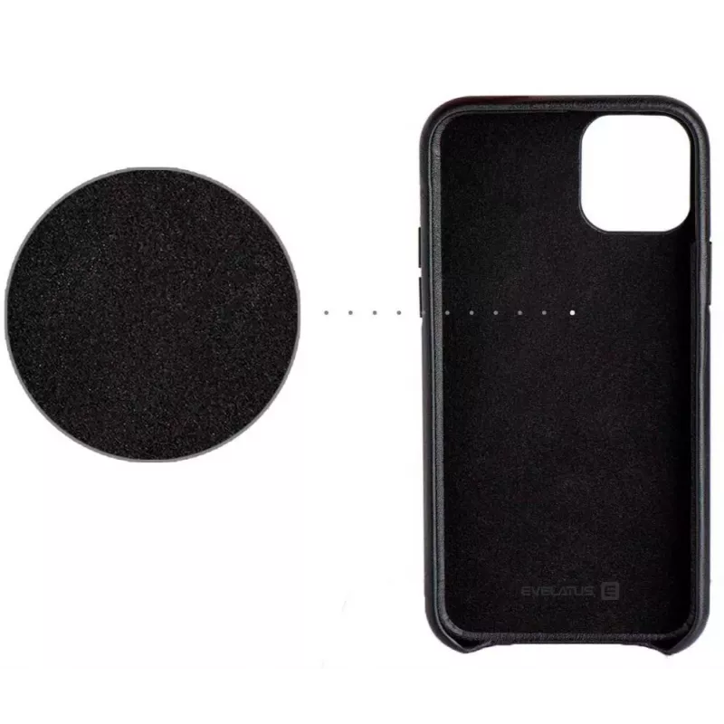 Evelatus Apple iPhone 11 Pro Max Leather Case Black