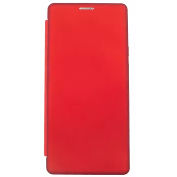 Evelatus Book Case for Xiaomi Redmi Note 9, Wine Red, PU Leather, Wallet Case with Card Slots and Stand
