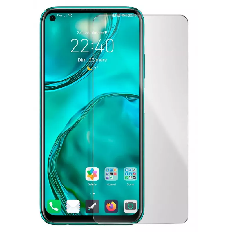 Evelatus Screen Protector for Huawei P40 lite, 0.33mm Flat Tempered Glass, Clear, Japan Glue, Anti-Static