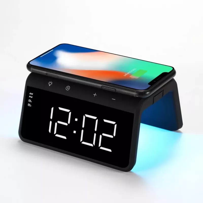 Evelatus Wireless Charging Clock WCC01BK Black