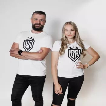 Dinamo Men's T-Shirt «DINAMO» with Black Printing XXL White