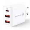 Evelatus ETC06 Travel Charger EU Wall 3 Ports 32W USB-C / USB-A2 White