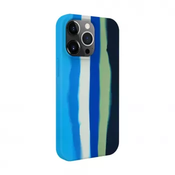 Evelatus Apple iPhone 13 Pro Max Silicone Case Multi-Colored Blue