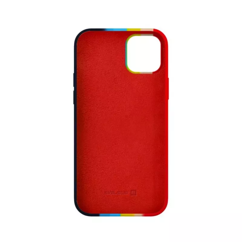 Evelatus Apple iPhone 14 Silicone Case Multi-Colored Rainbow