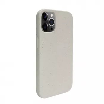 iLike Apple iPhone 12 Pro Max Silicone Case Eco Print Design White