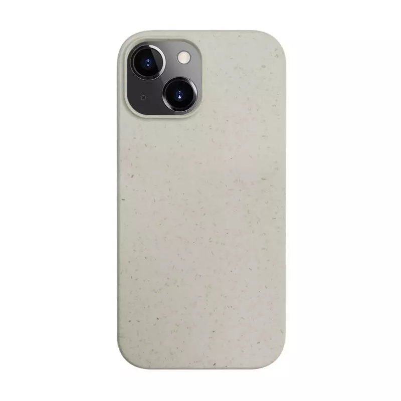 iLike Apple iPhone 13 Silicone Plastic Case Eco Print Design White