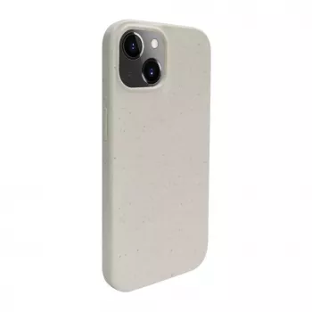 iLike Apple iPhone 13 Silicone Plastic Case Eco Print Design White