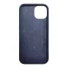 iLike Apple iPhone 13 Silicone Plastic Case Eco Print Design Blue