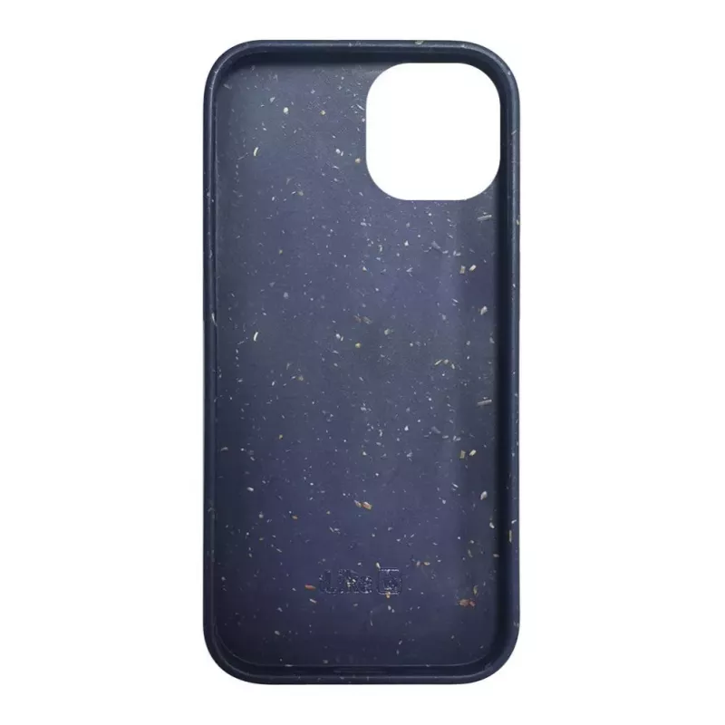 iLike Apple iPhone 13 Silicone Plastic Case Eco Print Design Blue