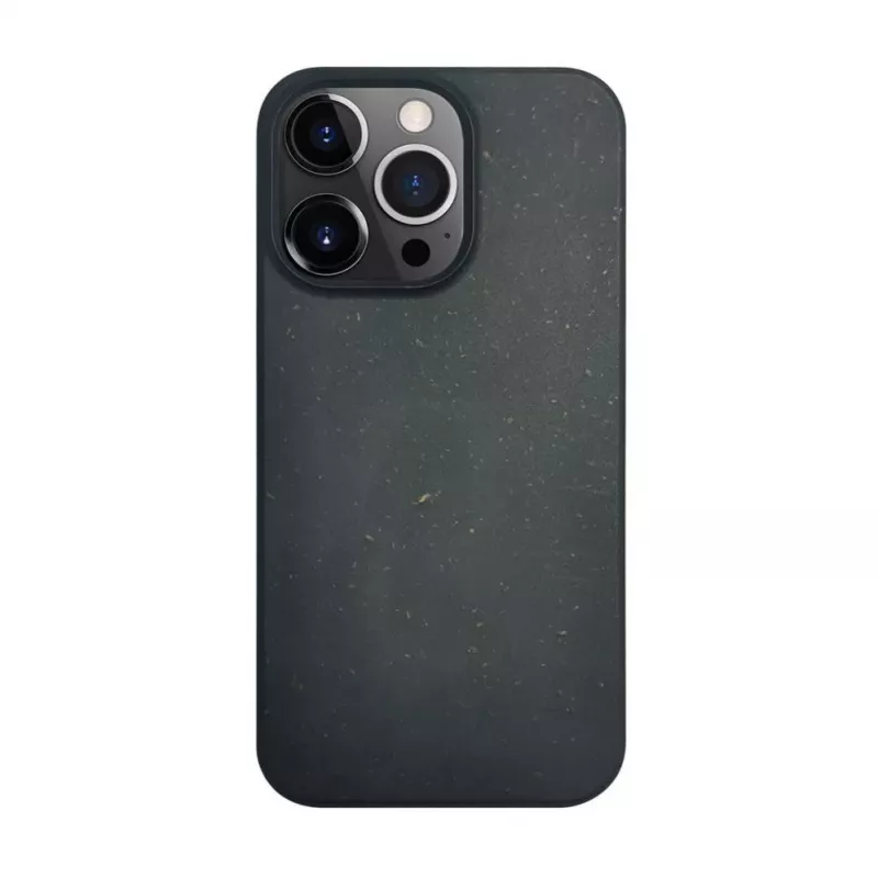 iLike Apple iPhone 13 Pro Silicone Plastic Case Eco Print Design Black