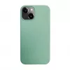 iLike Apple iPhone 14 Silicone Plastic Case Eco Print Design Flower Green