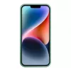 iLike Apple iPhone 14 Silicone Plastic Case Eco Print Design Flower Green