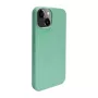 iLike Apple iPhone 14 Silicone Plastic Case Eco Print Design Flower Green