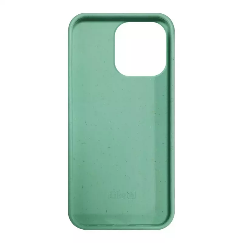 iLike Apple iPhone 14 Pro Max Silicone Plastic Case Eco Print Design Flower Green