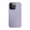 iLike Apple iPhone 14 Pro Max Silicone Plastic Case Eco Print Design Flower Purple