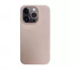 iLike Apple iPhone 14 Pro Max Silicone Plastic Case Eco Print Design Beige