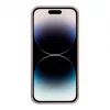 iLike Apple iPhone 14 Pro Max Silicone Plastic Case Eco Print Design Beige