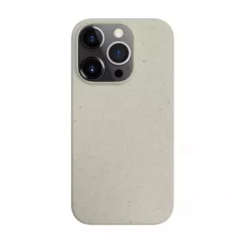 iLike Apple iPhone 14 Pro Silicone Plastic Case Eco Print Design White