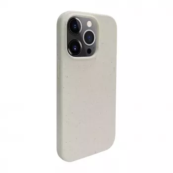 iLike Apple iPhone 14 Pro Silicone Plastic Case Eco Print Design White