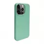 iLike Apple iPhone 14 Pro Silicone Plastic Case Eco Print Design Flower Green