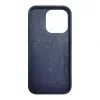 iLike Apple iPhone 14 Pro Max Silicone Plastic Case Eco Print Design Blue