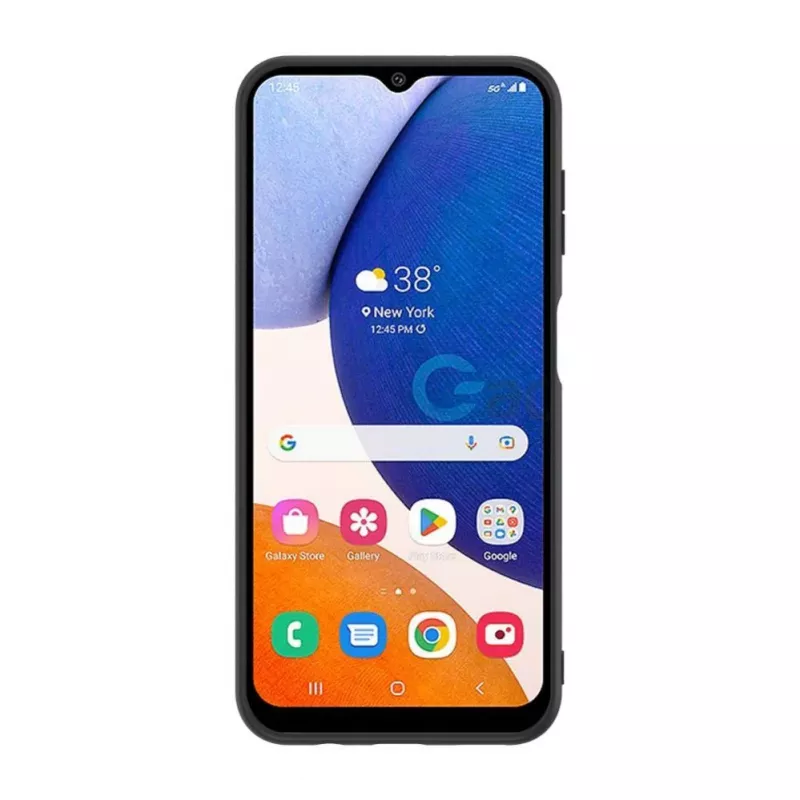 iLike Samsung Galaxy A14 5G Plastic Leather Back Cover Black