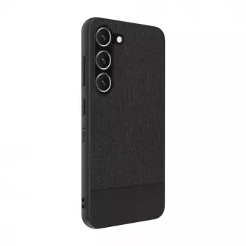 iLike Samsung Galaxy S23 Plastic Leather Back Cover Black