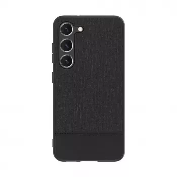 iLike Samsung Galaxy S23 Plus Plastic Leather Back Cover Black