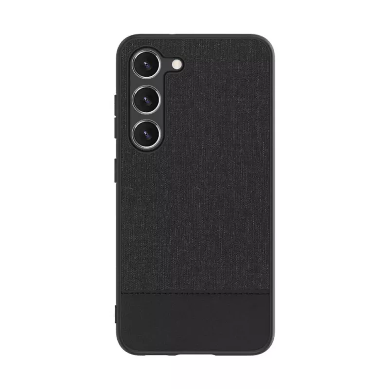 iLike Samsung Galaxy S23 Plus Plastic Leather Back Cover Black