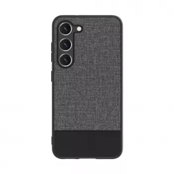 iLike Samsung Galaxy S23 Plus Plastic Leather Back Cover Gray