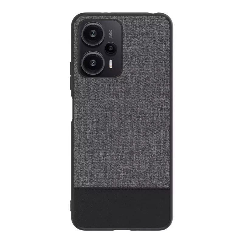iLike Xiaomi Redmi Note 12 / Poco X5 Plastic Leather Back Cover Gray