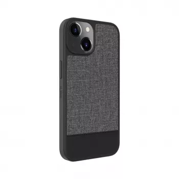 iLike Apple iPhone 14 Plastic Leather Back Cover Gray