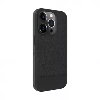 iLike Apple iPhone 14 Pro Max Plastic Leather Back Cover Black