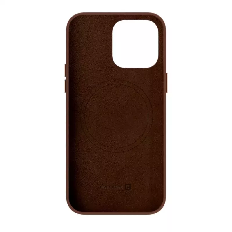 EVELATUS Apple iPhone 13 Pro Genuine Leather Case with MagSafe Brown