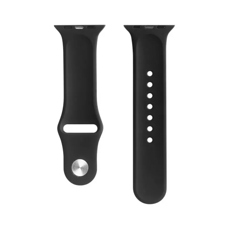 Evelatus Apple Watch 42/44/45mm Silicone Loop Watch Strap (S/M 110mm) Black