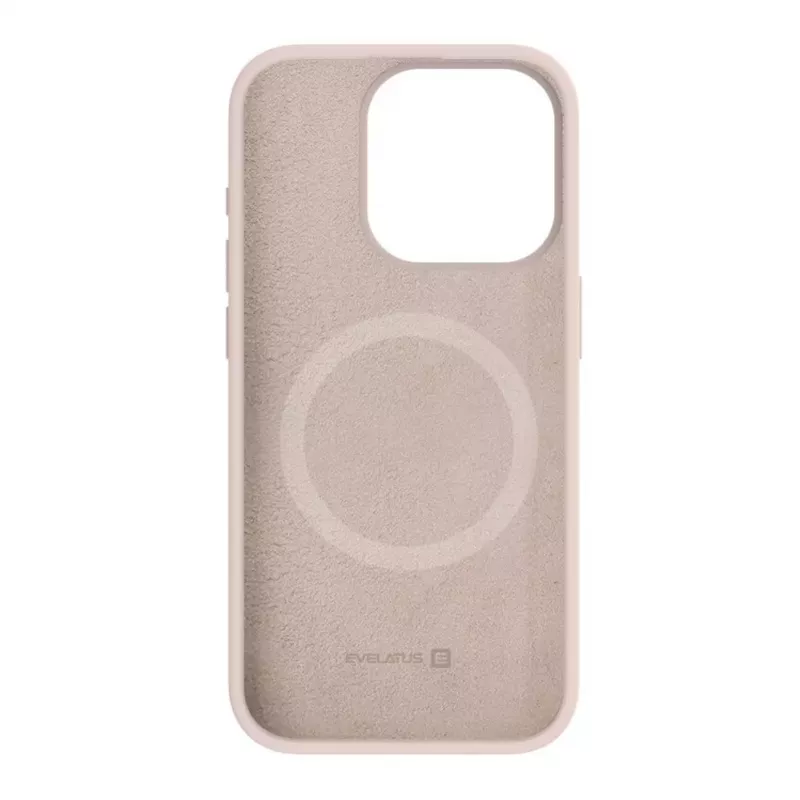 Evelatus Apple iPhone 15 Pro Max Premium MagSafe Soft Touch Silicone Case Pink Sand