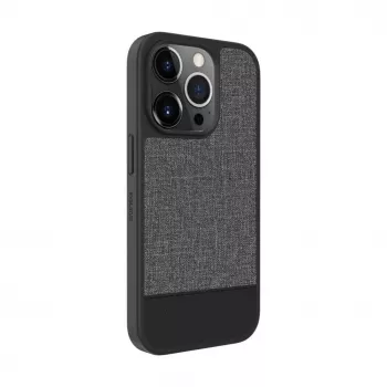 Evelatus Apple iPhone 15 Pro Plastic Leather MagSafe Back Cover Gray