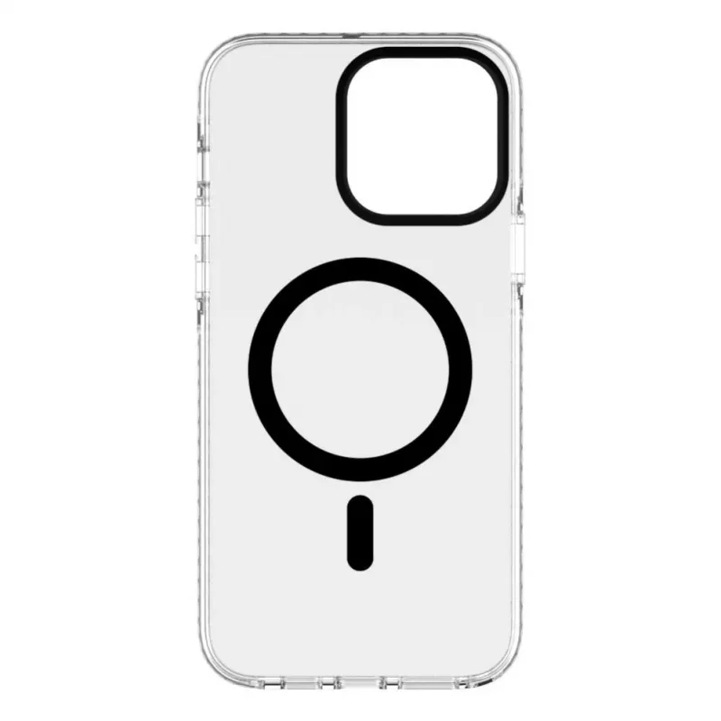 Evelatus Apple iPhone 15 Pro Max Clear Case PC+TPU With MagSafe Transparent Black