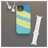 Evelatus Apple iPhone 15 Silicone Case Multi-Colored Yellow Green