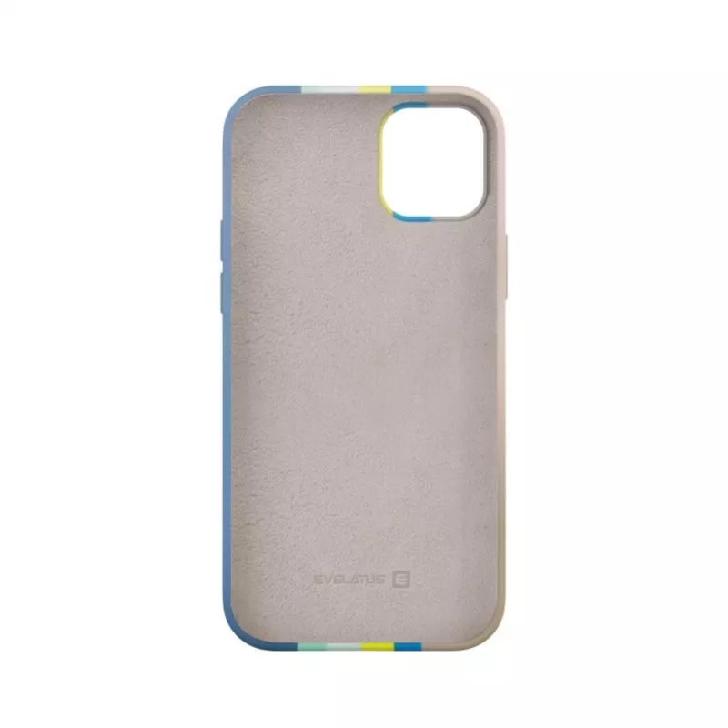 Evelatus Apple iPhone 15 Silicone Case Multi-Colored Blue Pink