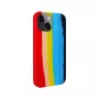Evelatus Apple iPhone 15 Silicone Case Multi-Colored Rainbow