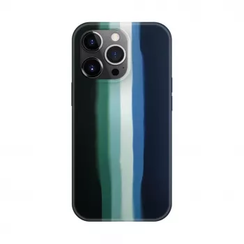 Evelatus Apple iPhone 15 Pro Silicone Case Multi-Colored Green