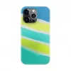 Evelatus Apple iPhone 15 Pro Max Silicone Case Multi-Colored Yellow Green