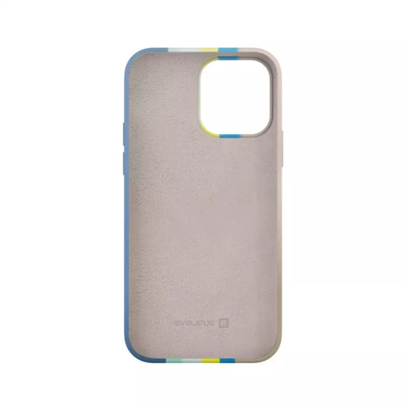 Evelatus Apple iPhone 15 Pro Max Silicone Case Multi-Colored Blue Pink