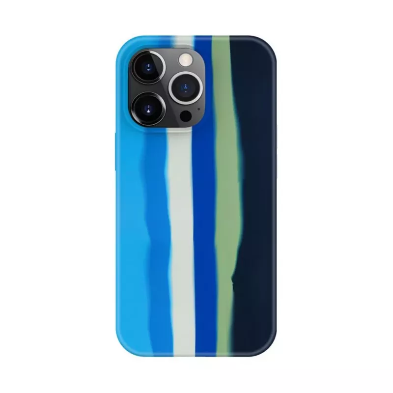 Evelatus Apple iPhone 15 Pro Max Silicone Case Multi-Colored Blue