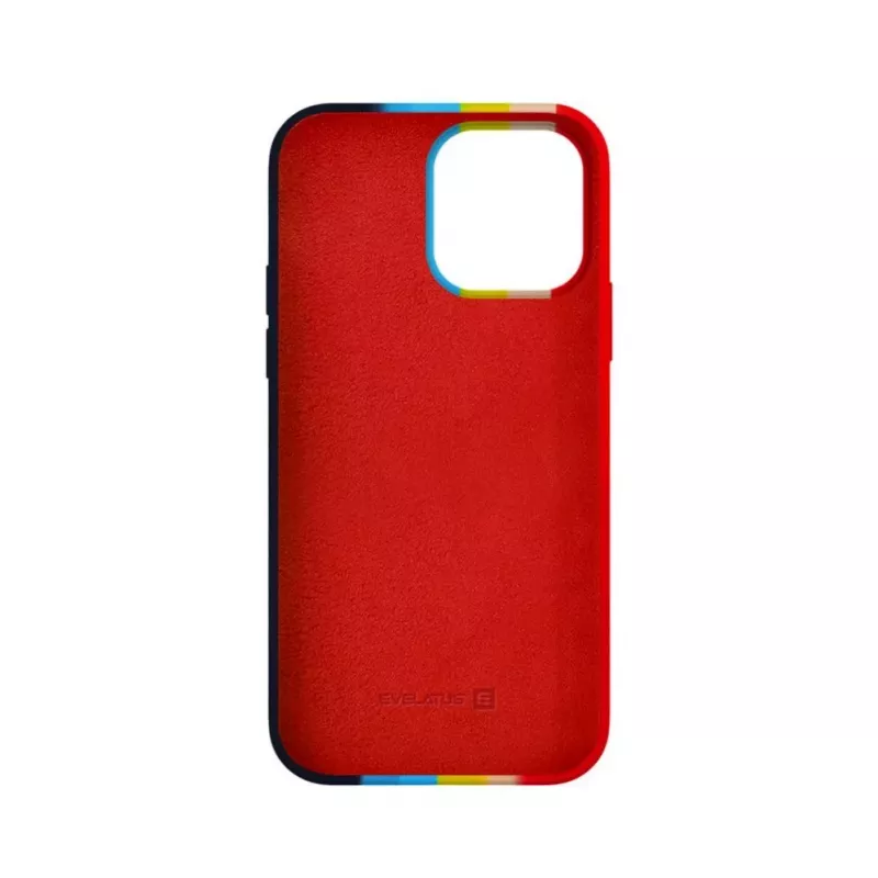 Evelatus Apple iPhone 15 Pro Max Silicone Case Multi-Colored Rainbow