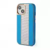 iLike Apple iPhone 15 Diamonds and Leather Case Blue