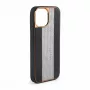 iLike Apple iPhone 15 Pro Diamonds and Leather Case Black
