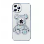 iLike Apple iPhone 13 Pro Silicone Case Print Desire Bear Silver
