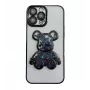 iLike Apple iPhone 14 Pro Silicone Case Print Desire Bear Black